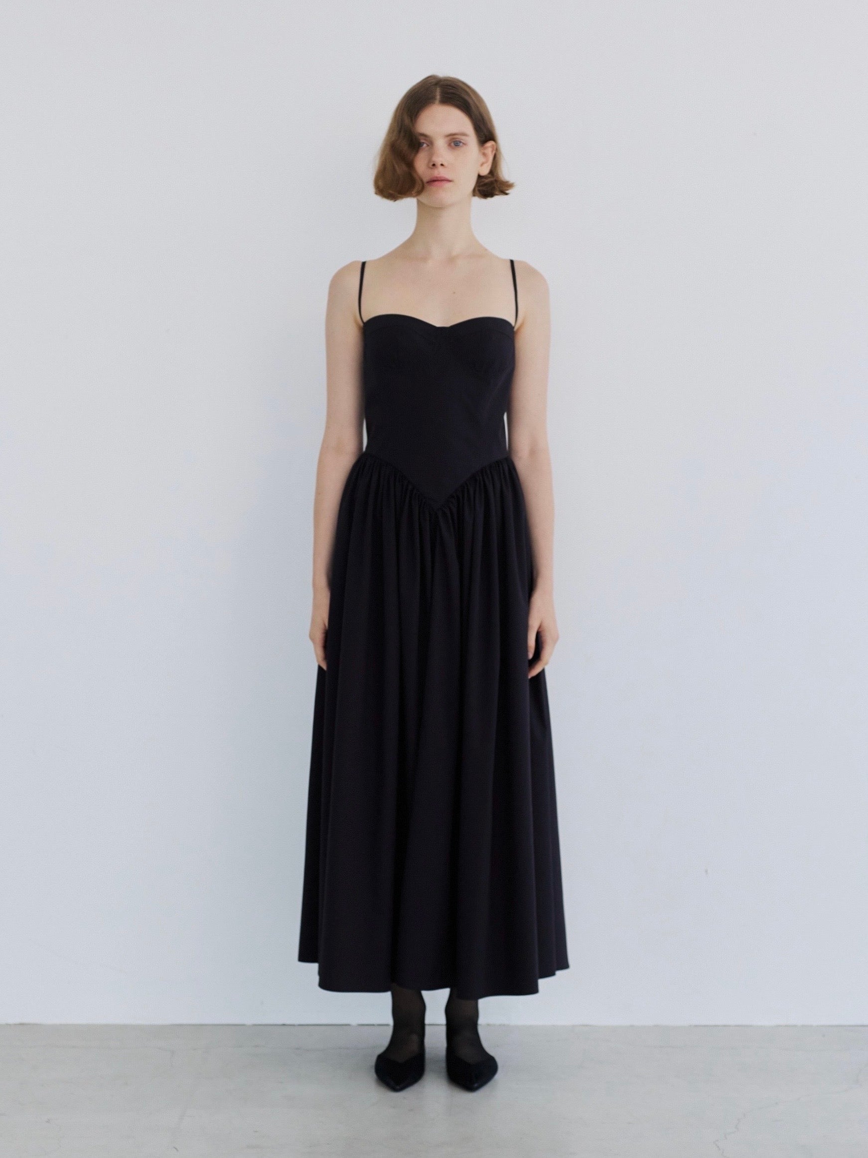 Emily Oda Pleated Maxi Skirt Black 1 WOMENS/ワンピース/ワンピース
